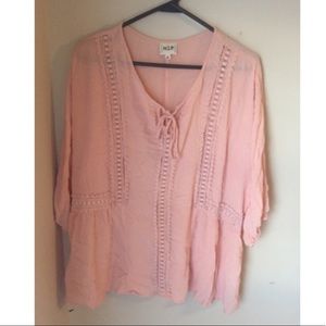 Blush pink blouse